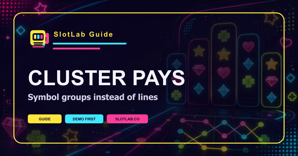 SlotLab guide image explaining Cluster Pays slot wins