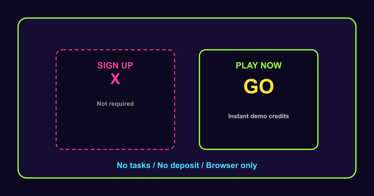 Free slot demo with no signup — pick a game and virtual credit loads instantly