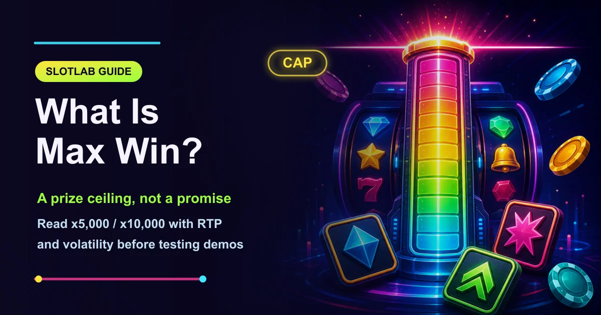 Illustration of max win as the top prize ceiling in slot games