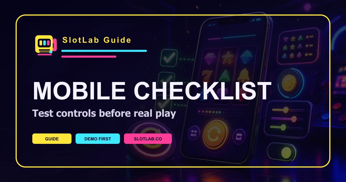 Mobile slot demo checklist illustration