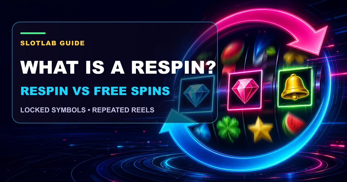 Some slot positions locked while other reels spin again under a What Is a Respin headline