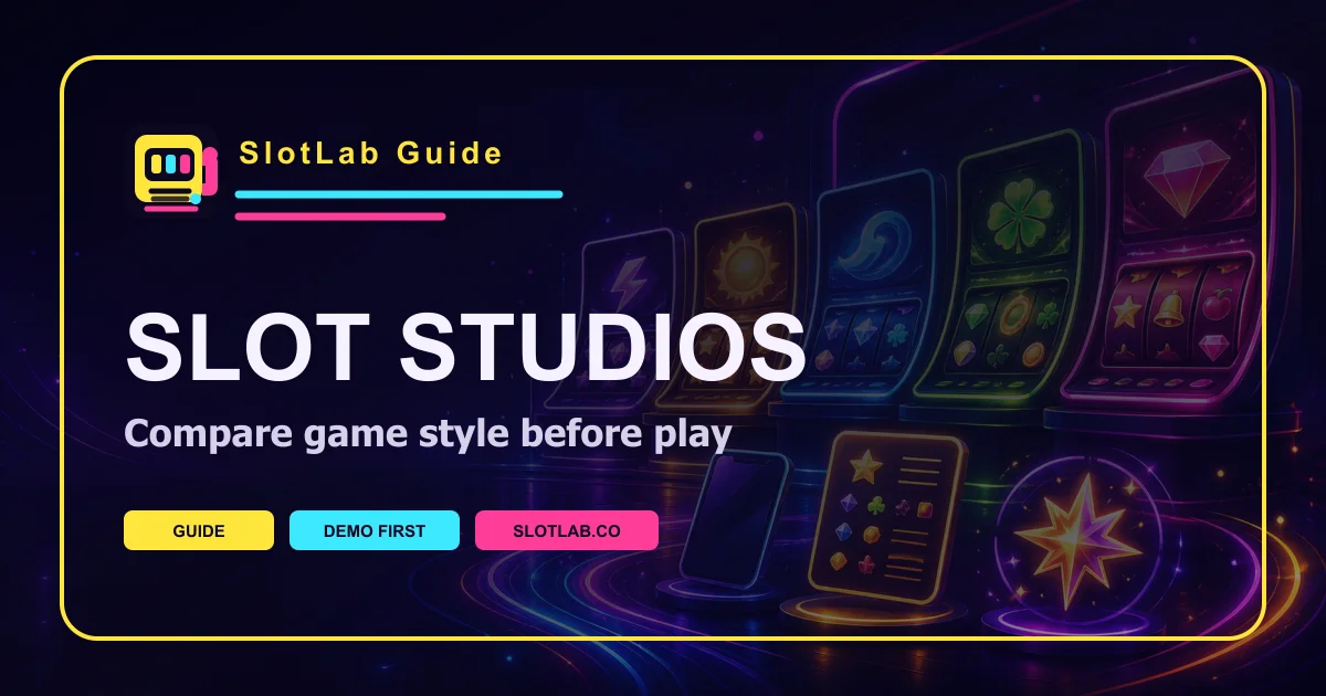 Illustration comparing slot game styles from multiple studios on SlotLab
