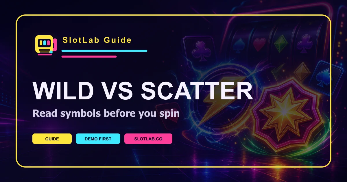 Illustration explaining Wild and Scatter symbols in slots